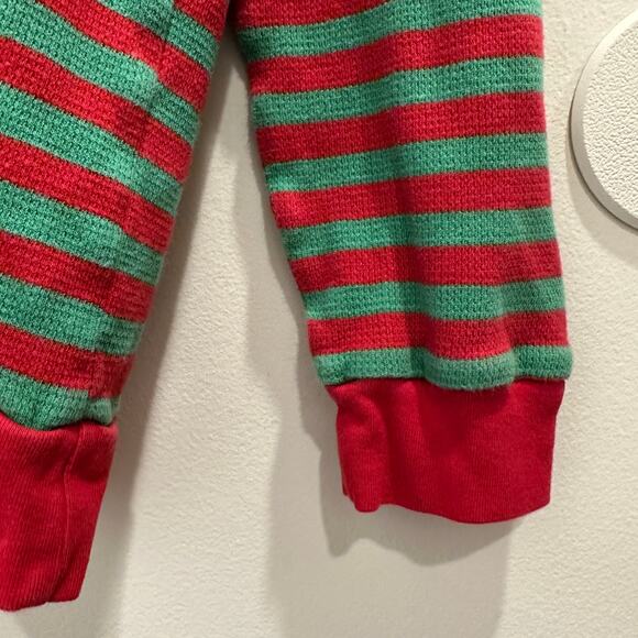 Lake Pajamas Waffle Henley Joggers Mistletoe Red Green Stripe Holiday Christmas - Picture 5 of 14